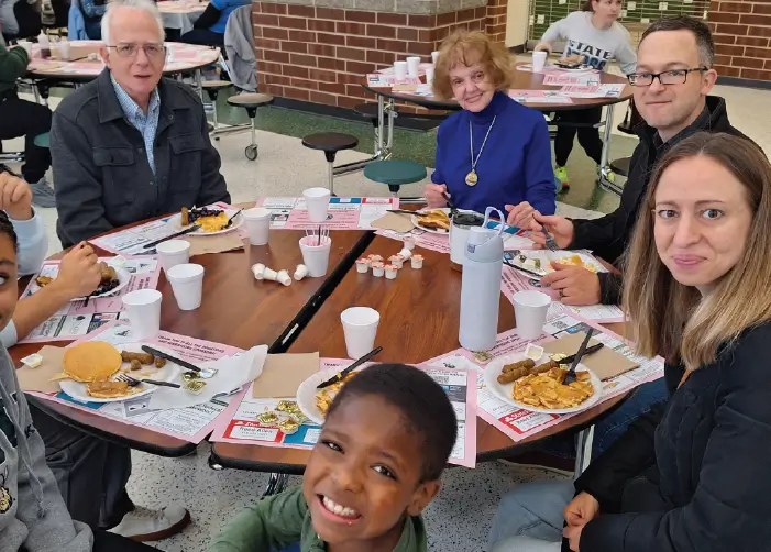 Family at Kiwanis Pancake Breakfast 2026